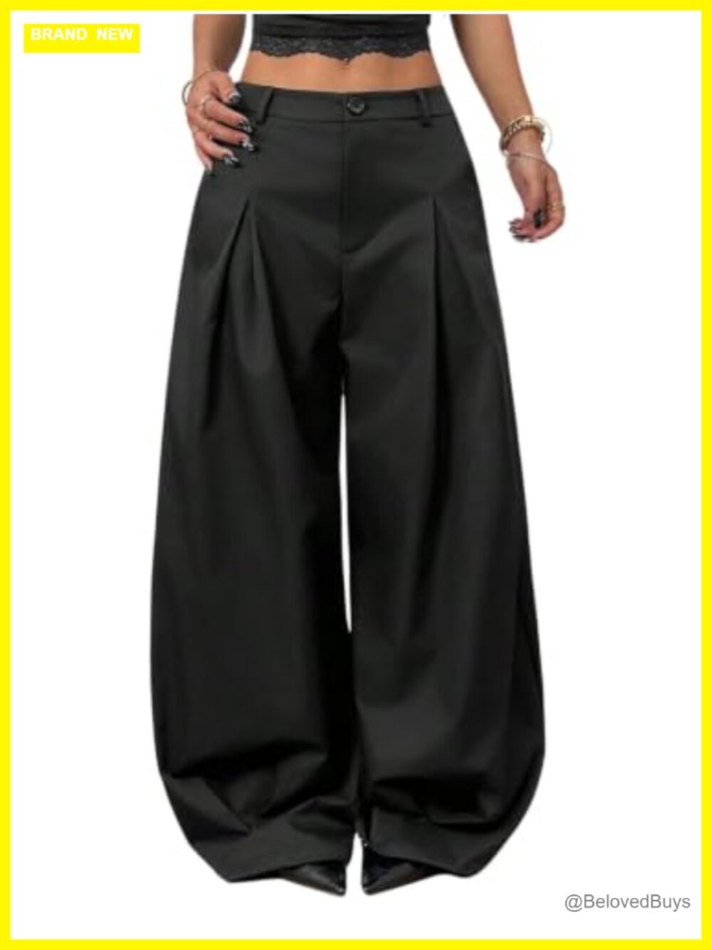 Wide Leg Barrel Pants Baggy Balloon Oversized Dress Pants Casual